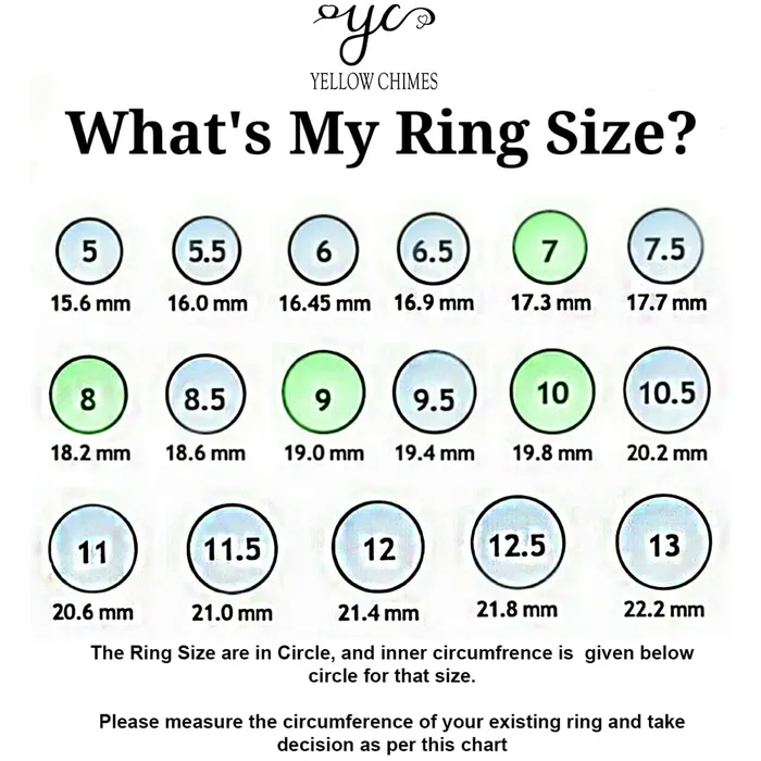 Yellow Chimes Rings for Women Elegant Sparkling Crystal Square Silver Plated Rings for Women and GirlsSize US 6 Yellow Chimes Rings