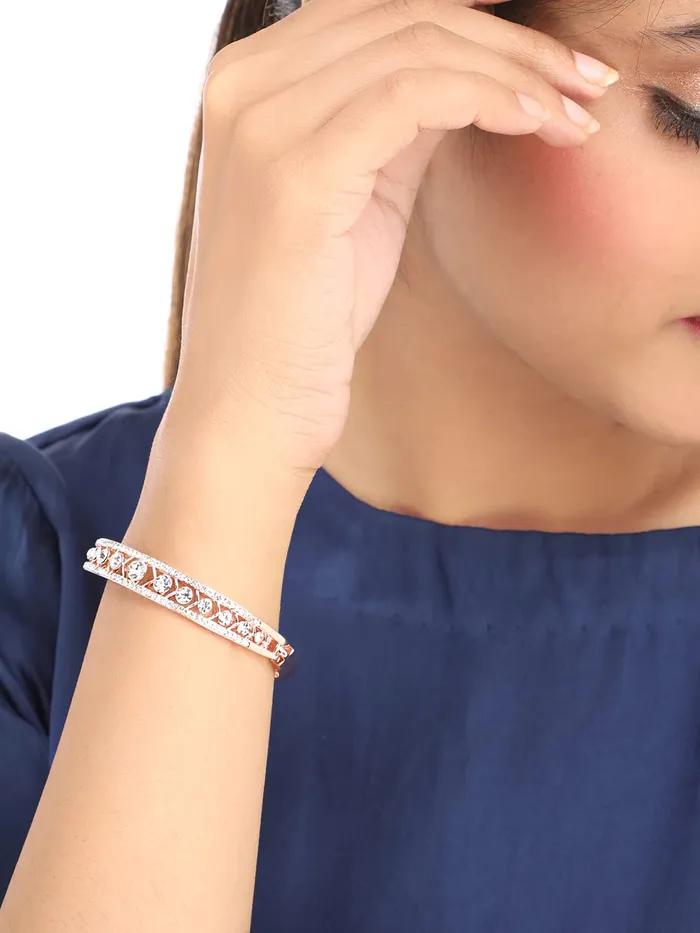 Yellow Chimes Yellow Chimes Bracelet for Women and Girls Fashion White Swiss Zircon Crystal Bracelets for Women and Girls Accessories Jewellery for Women Birthday Gift for Girls and Women for Wife Necklaces