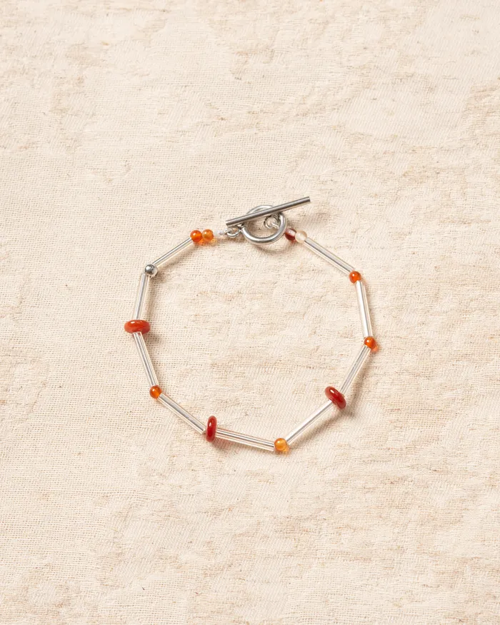 Yin Silver Lined Glass Beaded Bracelet CUN Bracelets