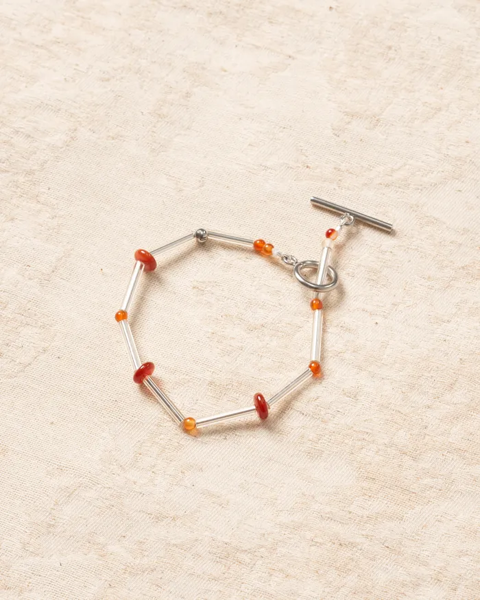 Yin Silver Lined Glass Beaded Bracelet CUN Bracelets
